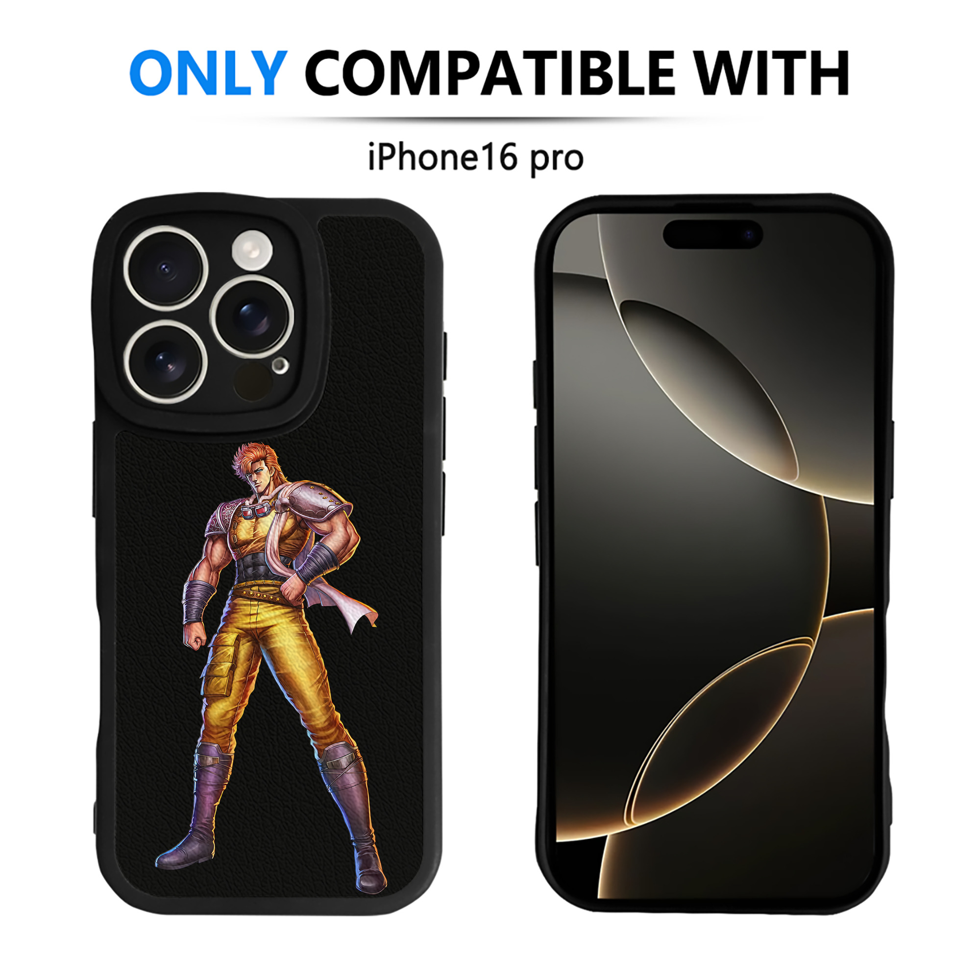 （画像用） 北斗の拳 Fist of the North Star 【iPhone 16シリーズ対応】シリコンスマホケース（レザー調） 材質：シリコン
